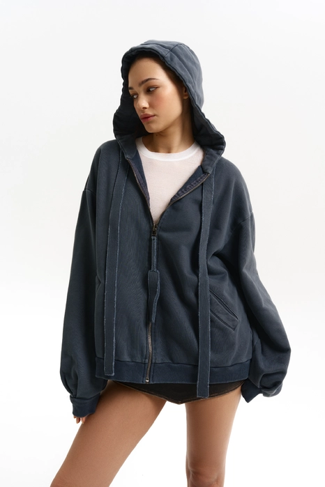 Худі у вінтажному стилі з принтом Янгол