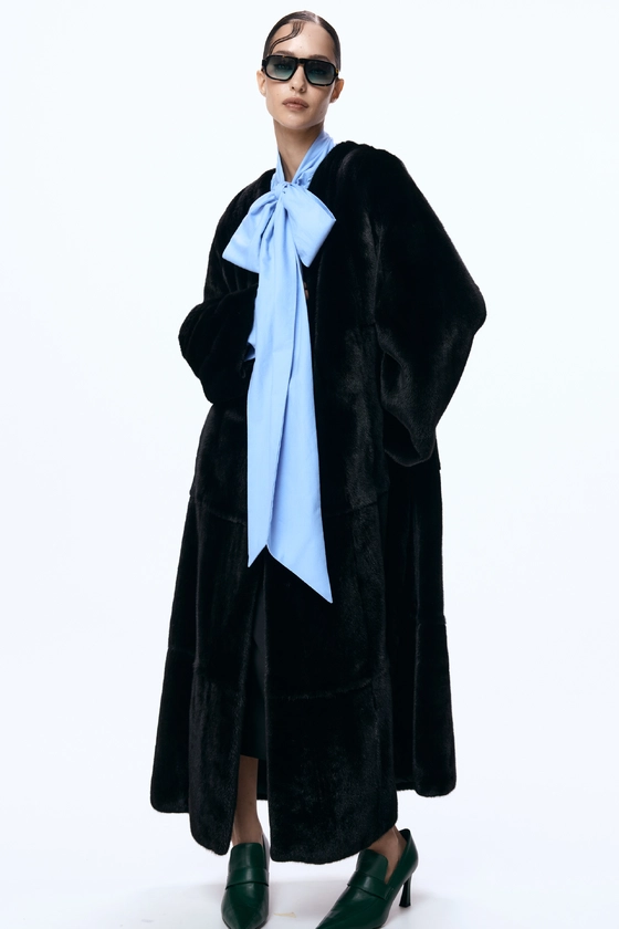 Вінтажна норкова шуба BlackGlama 