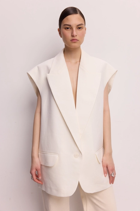 Жилет лляний оверсайз