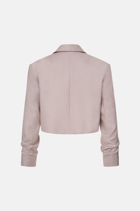 Жакет кроп котоновий зі збіркою на рукаві