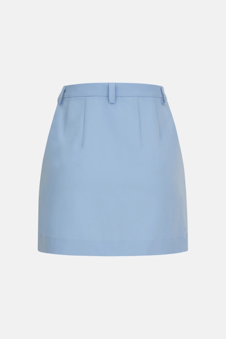 Спідниця міні котонова з високою посадкою