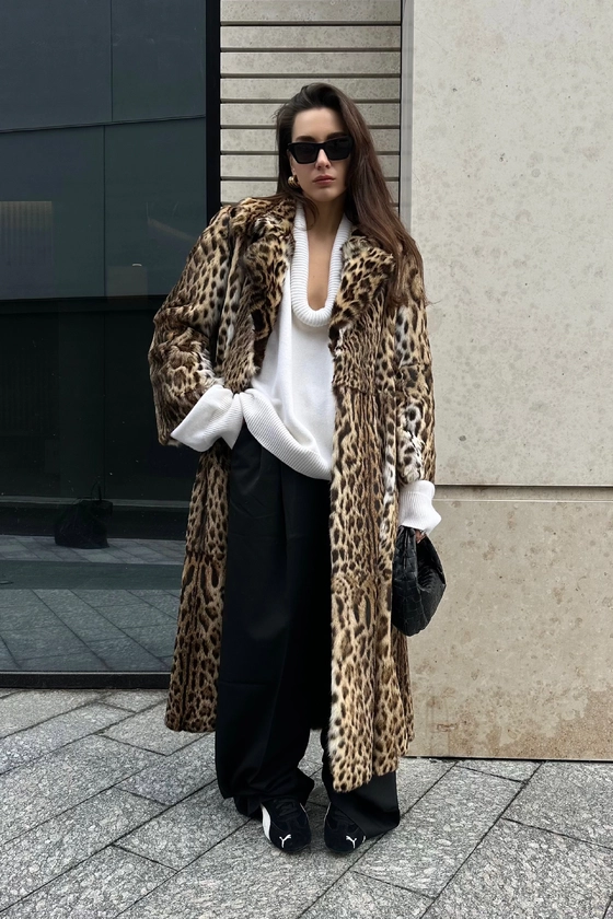 Вінтажна шуба з оцелоту 