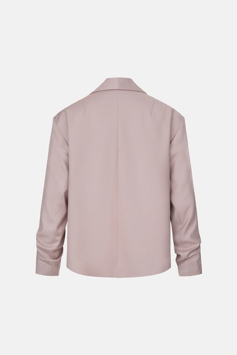 Жакет котоновий оверсайз зі збіркою на рукаві