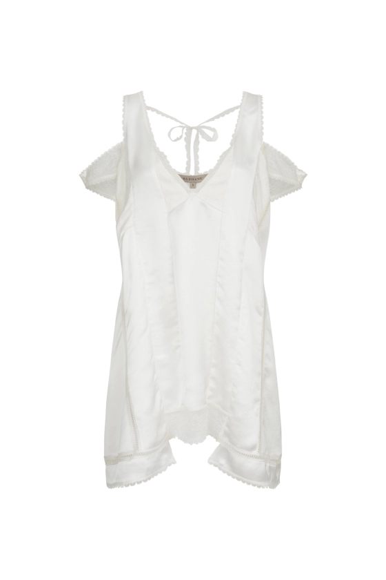 Mini dress with lace - photo 1