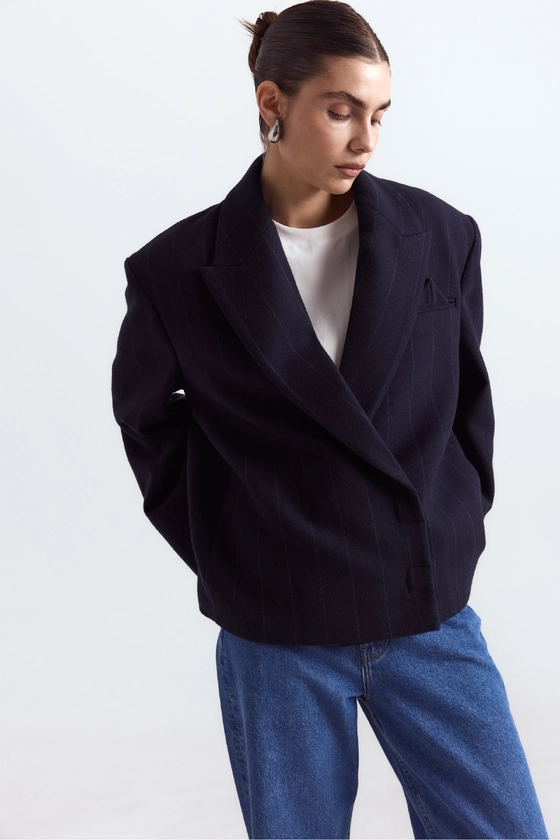 Пальто-жакет оверсайз з трикутничком 