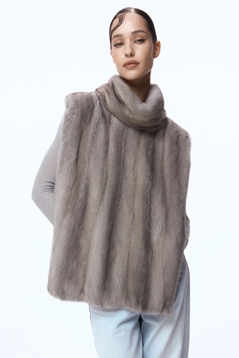 Вінтажна норкова манішка