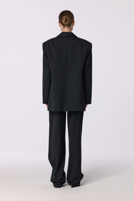 Жакет вовняний двобортний оверсайз з підплічниками