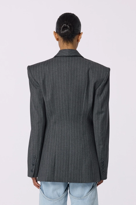 Single-breasted, fitted wool blazer