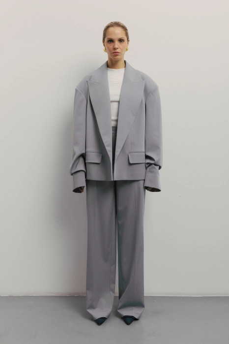 Брюки котонові на середній посадці зі стрілками