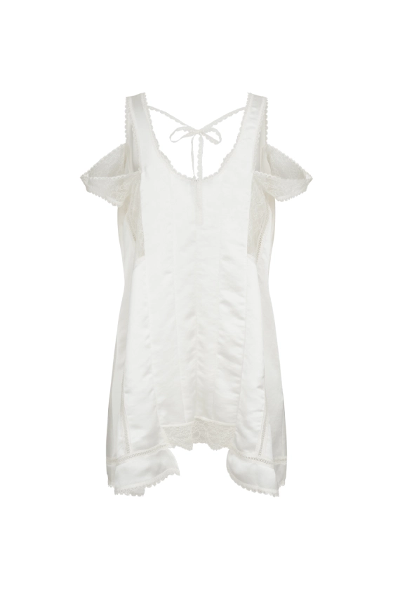 Mini dress with lace - photo 2