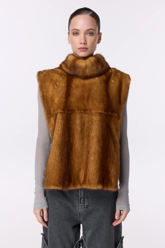 Вінтажна норкова манішка 