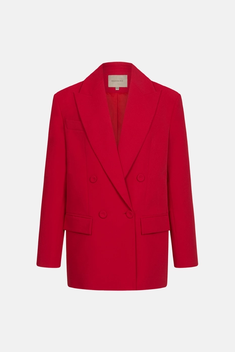 Жакет котоновий двобортний оверсайз з підплічниками