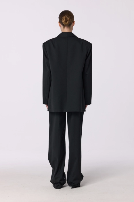 Жакет вовняний двобортний оверсайз з підплічниками