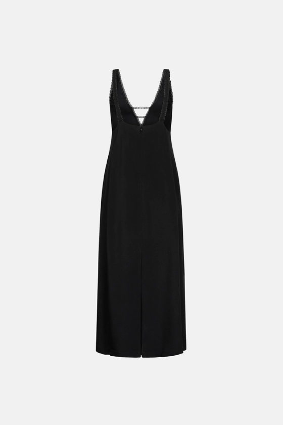 Сукня міді з глибоким вирізом та мереживом 