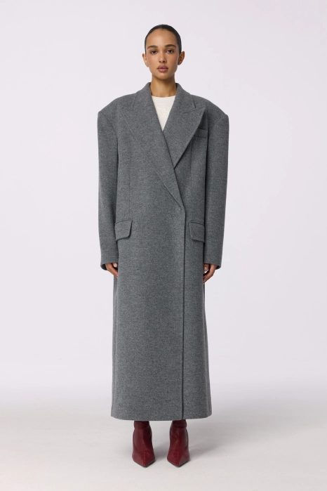 Oversized straight-cut coat