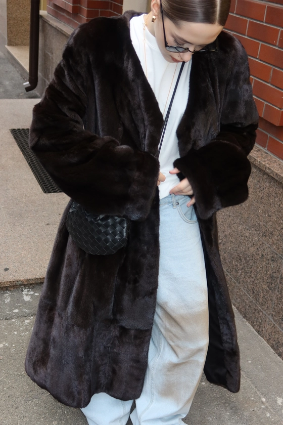 Вінтажна норкова шуба 