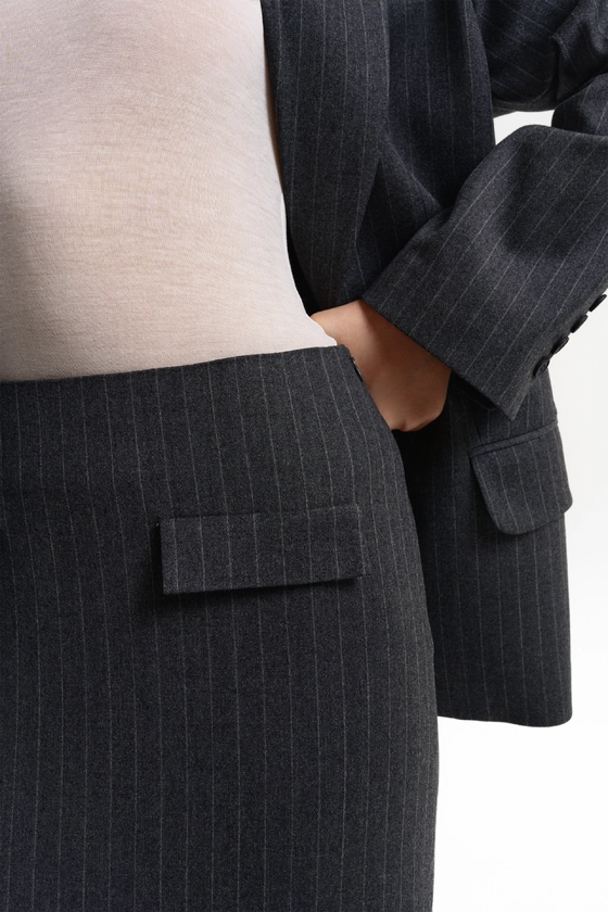 Спідниця вовняна максі з середньою посадкою 