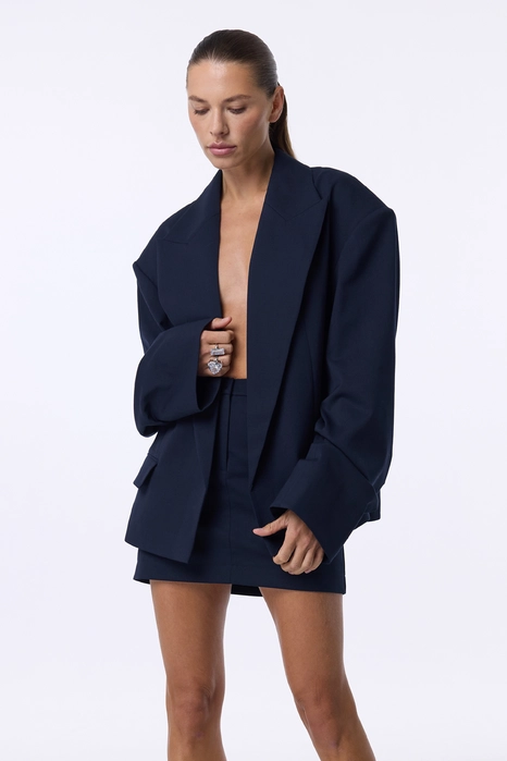 Спідниця міні вовняна з високою посадкою