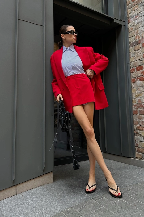 Спідниця котонова міні з середньою посадкою