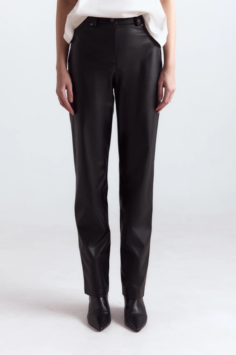 Брюки з екошкіри