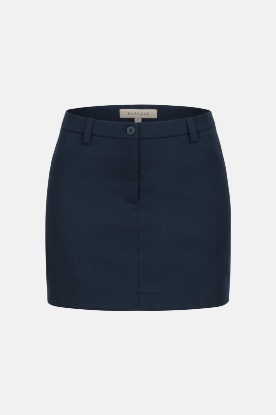 Woolen mini skirt with a mid-length fit - photo 1