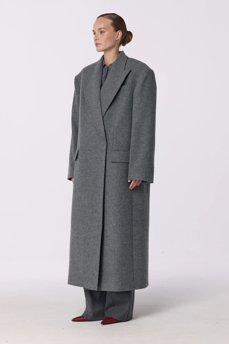 Oversized straight-cut coat