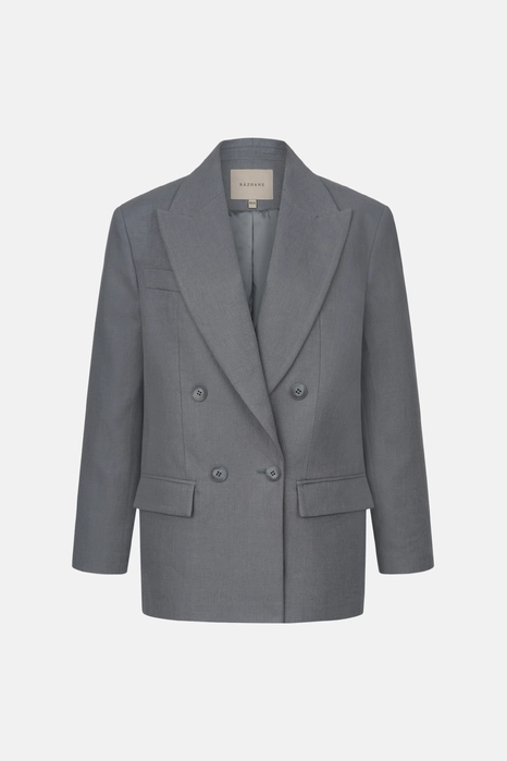 Жакет лляний двобортний оверсайз з підплічниками