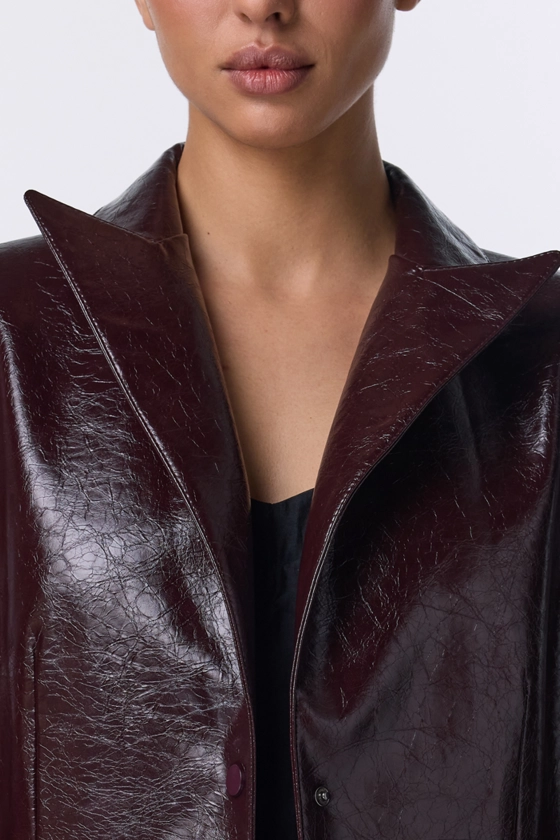 Eco-leather trench - photo 8