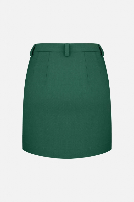 Спідниця міні вовняна з високою посадкою 