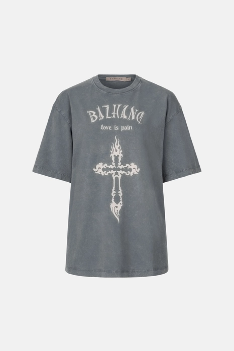 Oversized vintage T-shirt with Cross print