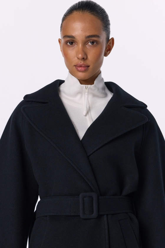 Пальто максі зі спущеним рукавом 