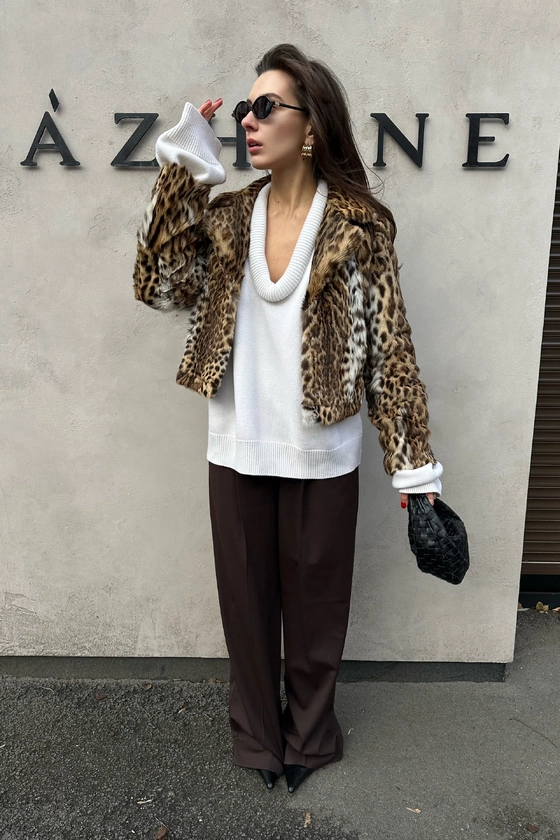 Вінтажна шуба з оцелоту 