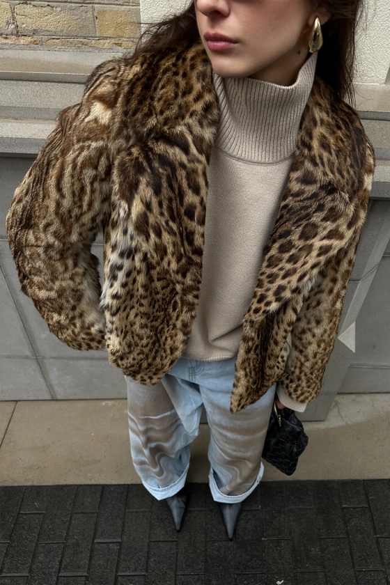 Вінтажна шуба з оцелоту 