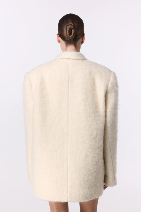 Пальто-жакет оверсайз з альпаки