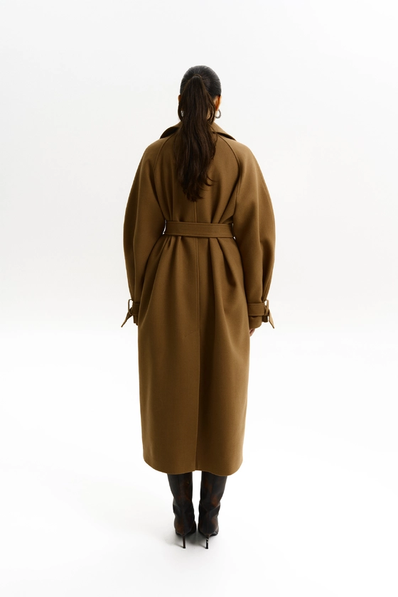 Пальто максі зі спущеним рукавом 