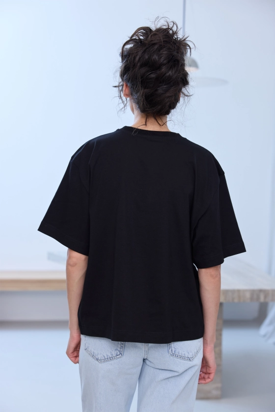 Oversized cropped T-shirt - photo 4