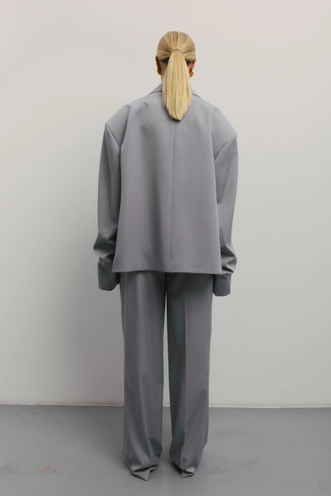 Брюки котонові на середній посадці зі стрілками