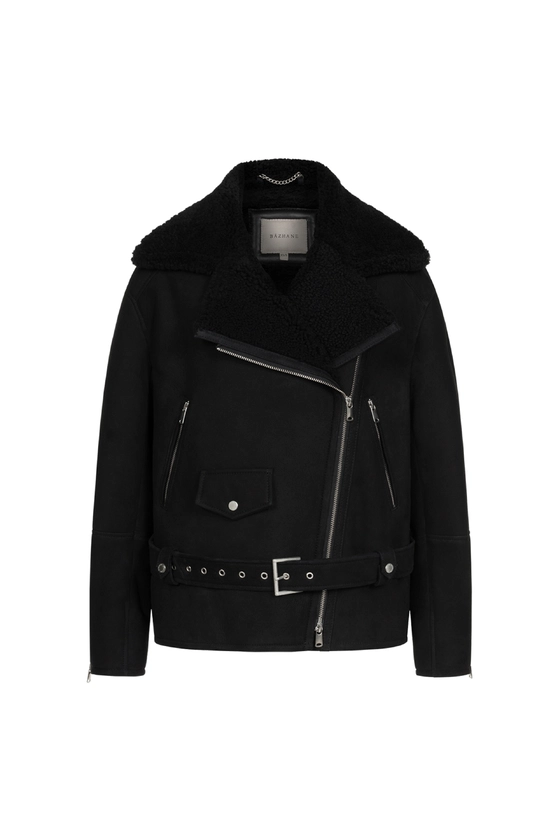 Дублянка замшева оверсайз з ременем 