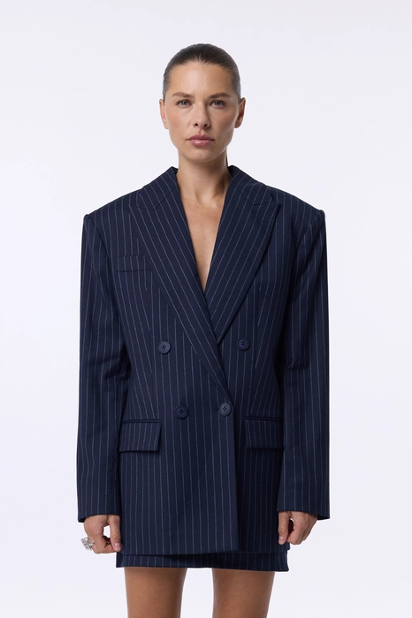 Жакет вовняний двобортний оверсайз з підплічниками