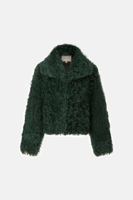Curly sheepskin coat
