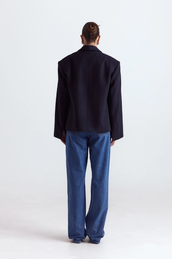 Пальто-жакет оверсайз з трикутничком 