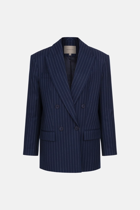 Жакет вовняний двобортний оверсайз з підплічниками