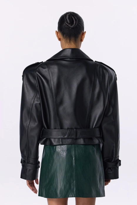 Куртка шкіряна з підплічниками