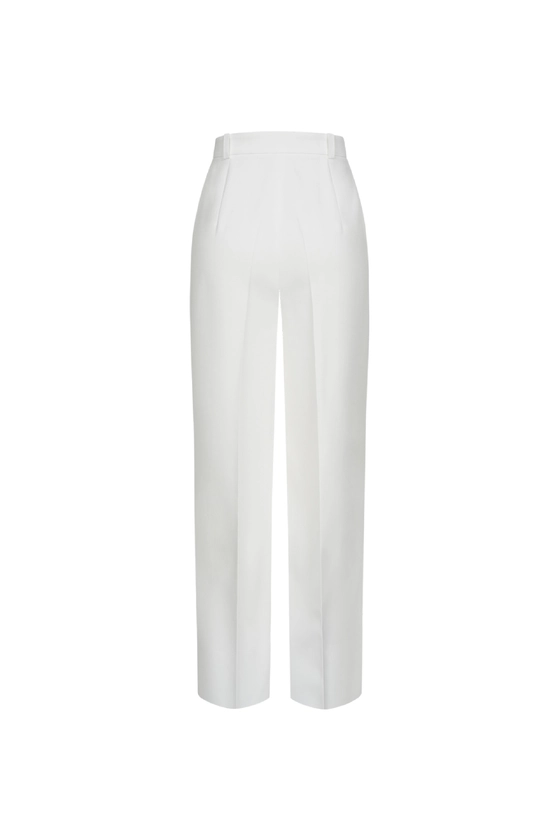 Брюки котонові на середній посадці зі стрілками 