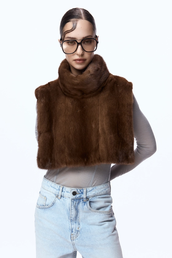 Вінтажна норкова манішка 