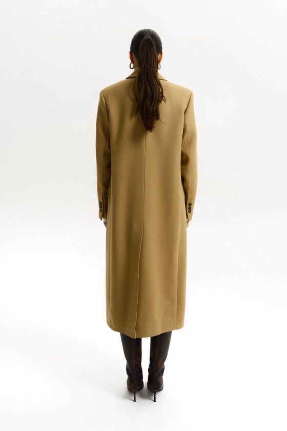 Пальто двобортне прямого крою 