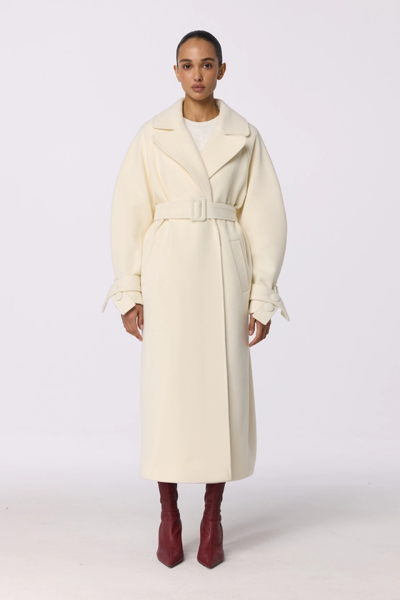 Пальто максі зі спущеним рукавом 