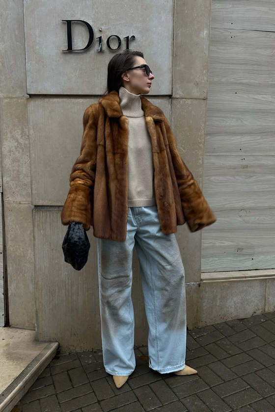 Вінтажна норкова шуба 