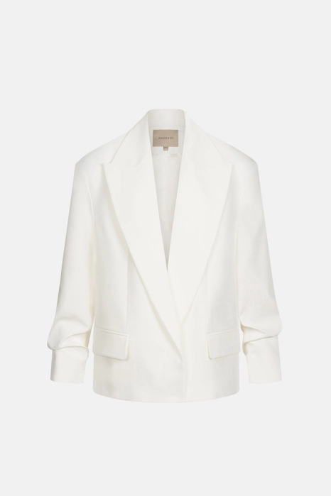 Жакет котоновий оверсайз зі збіркою на рукаві