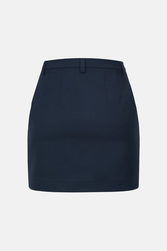 Спідниця міні вовняна з високою посадкою 